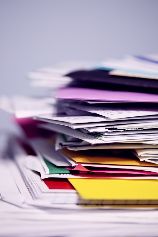 Chaotic document pile